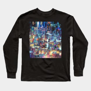 City Lights Glitch Mix Long Sleeve T-Shirt